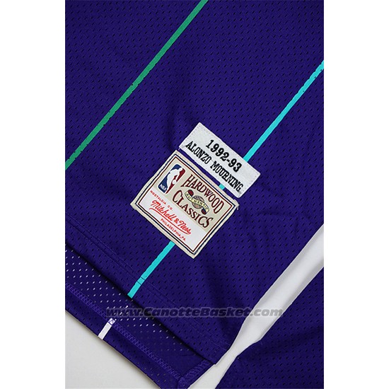 Maglia Charlotte Hornets Alonzo Mourning #33 Retro Viola